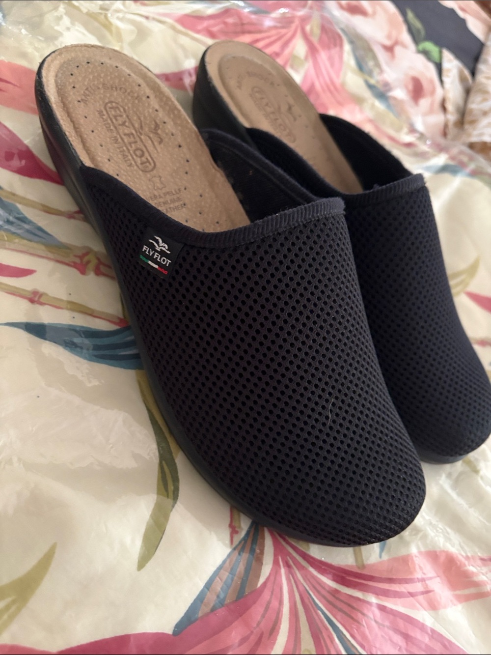 💋 FLY FLOT mesh open back mules 41
